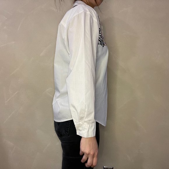 VTG 90s Ilyssa Maxx for 3K Animal Embroidery White Button Down in Size Medium - Picture 9 of 9